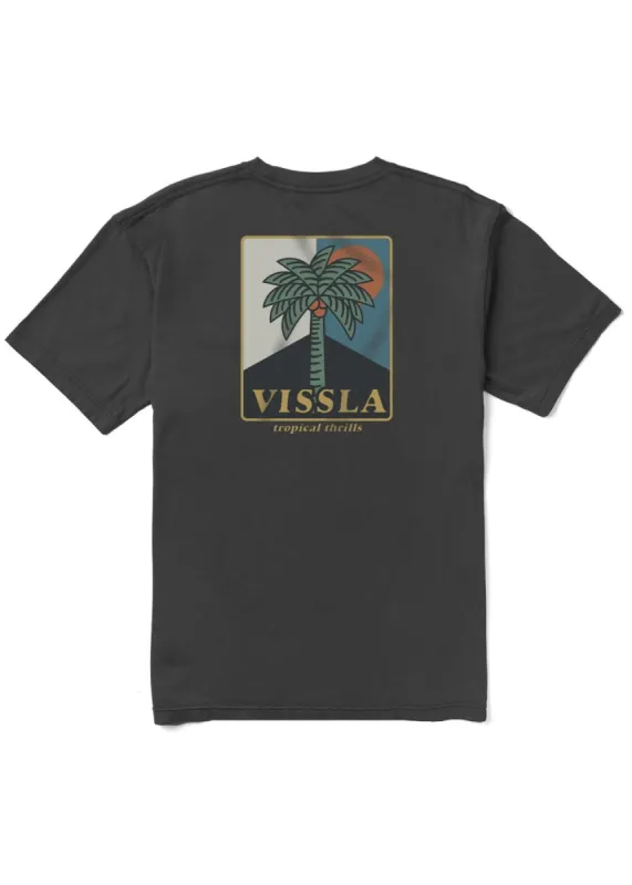Vissla Tropical Thrills Premium Organic Pkt Tee - BLACK sold by Sun Diego Boardshops