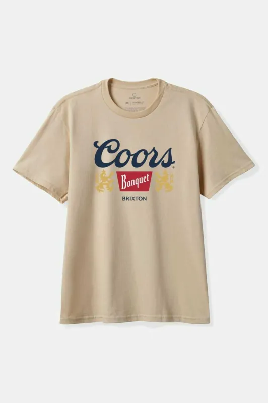 Brixton COORS START YOUR LEGACY GRIFFIN T-SHIRT - CREAM sold by Sun Diego Boardshops