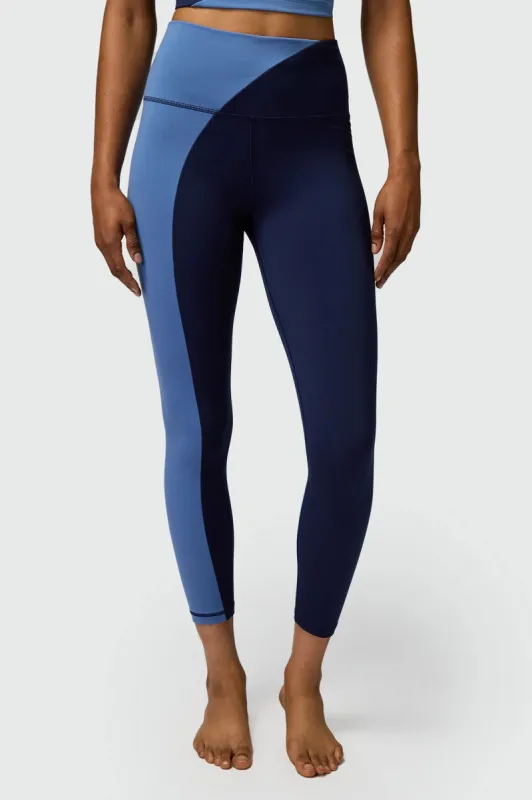 Spiritual Gangster Zoe Colorblock 78 Legging - Midnight Navy Pacific Blue sold by Sun Diego Boardshops