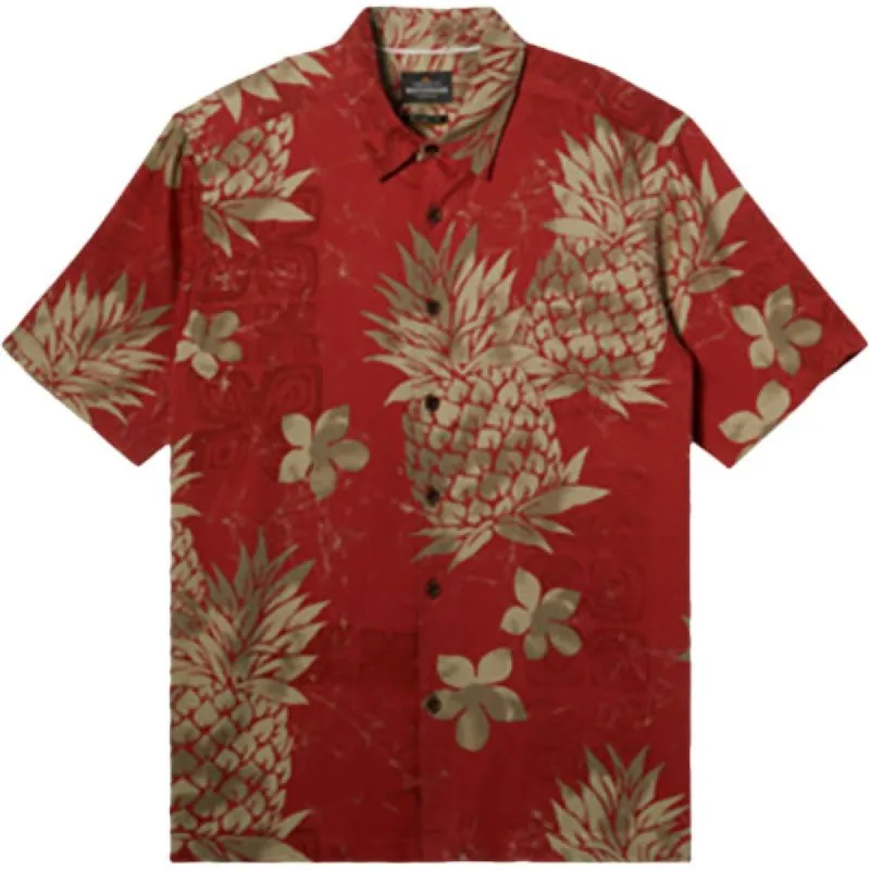 Quiksilver Men's Pineapple Bay Shirt - TANDORI SPICE PINEAPPLE sold by Sun Diego Boardshops