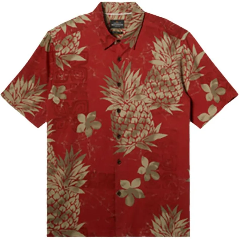 Quiksilver Men's Pineapple Bay Shirt - TANDORI SPICE PINEAPPLE sold by Sun Diego Boardshops