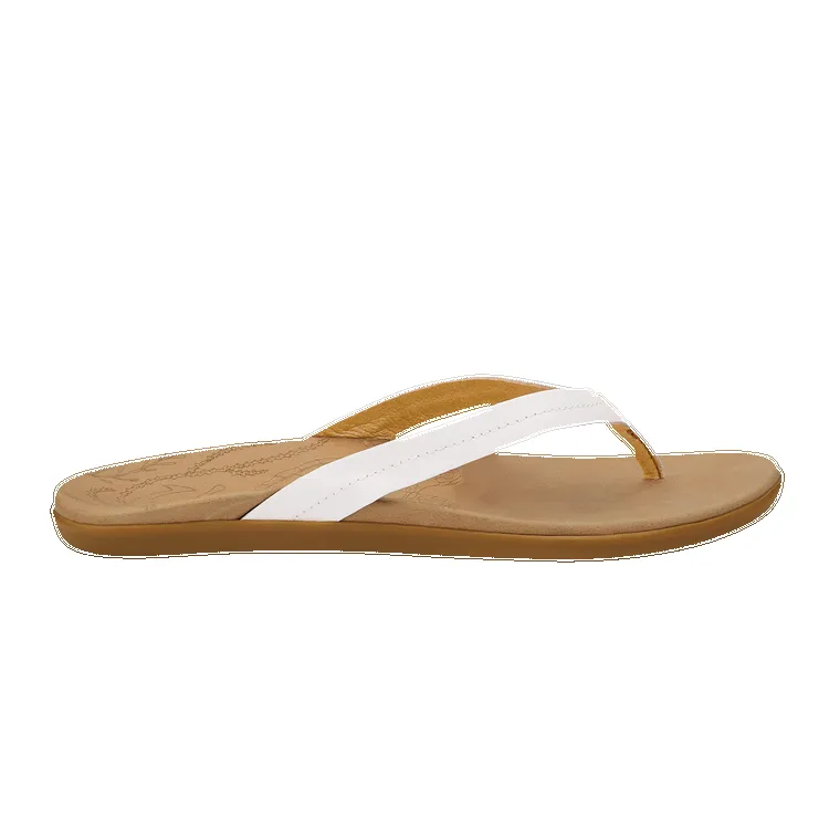 Olukai Honu - Bright White Golden Sand sold by Sun Diego Boardshops
