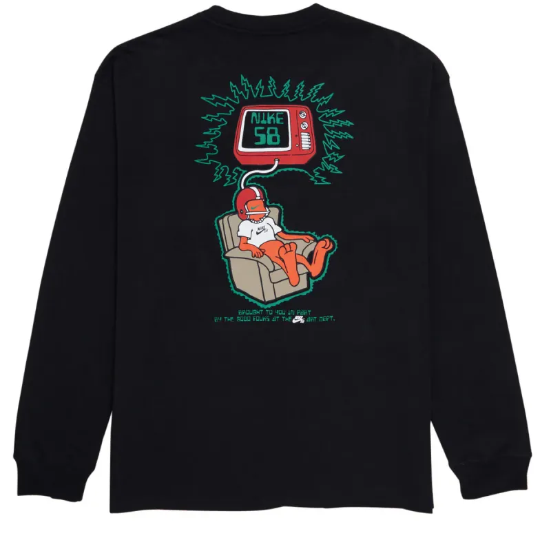 Nike SB Television Longsleeve Tee - BLACK sold by Sun Diego Boardshops