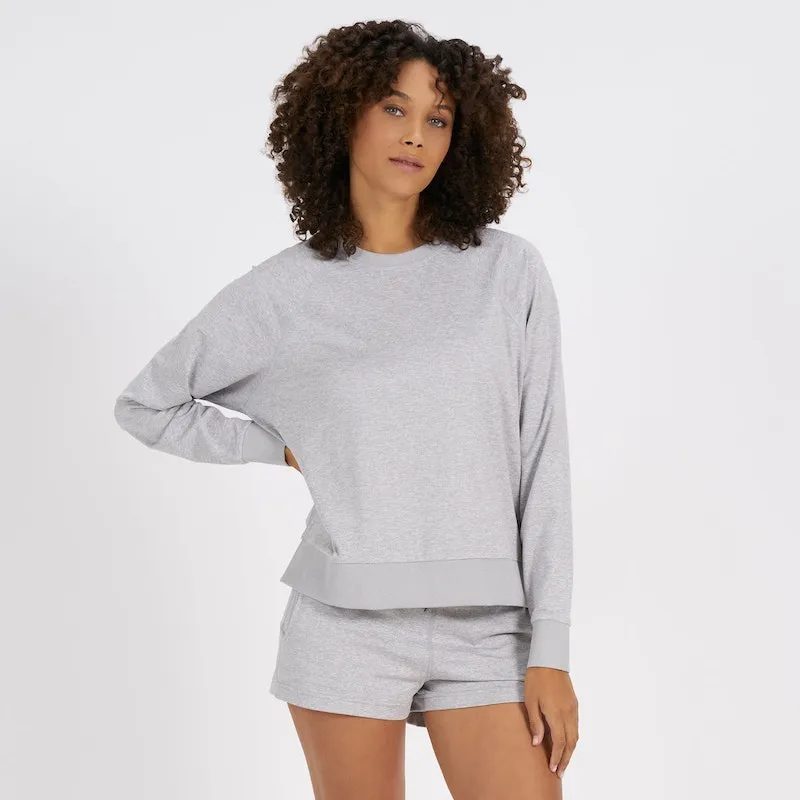 Vuori Long-Sleeve Halo Crew - Pale Grey Heather sold by Sun Diego Boardshops