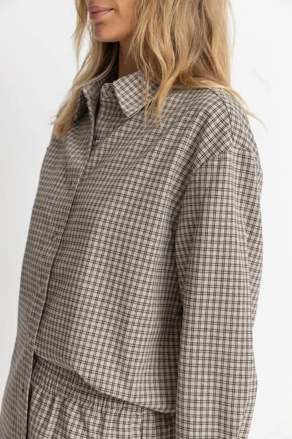Rhythm Sandy Check Oversized Shirt - NATURAL sold by Sun Diego Boardshops product image thumbnail 2