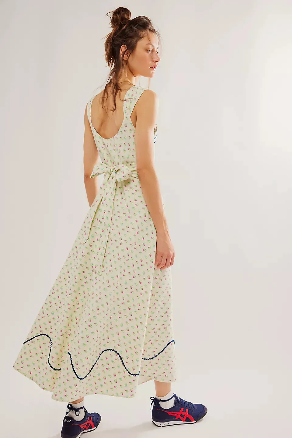 Free People Sweet Hearts Midi Dress - Ivory Combo sold by Sun Diego Boardshops product image thumbnail 4