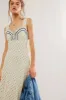 Free People Sweet Hearts Midi Dress - Ivory Combo sold by Sun Diego Boardshops