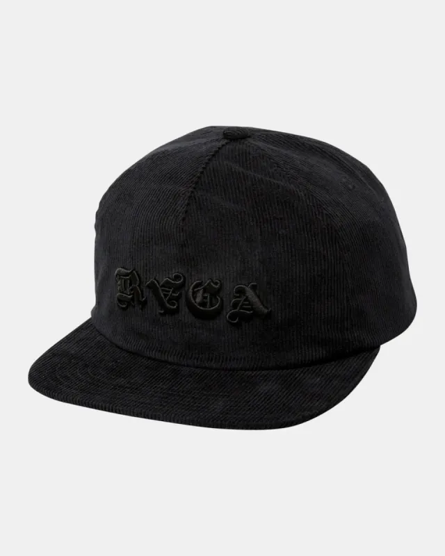 RVCA BENJAMIN JEANJEAN OLD E SNAPBACK HAT - BLACK sold by Sun Diego Boardshops
