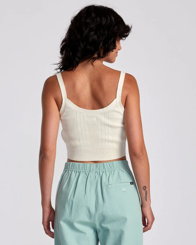 RVCA TATUM SWEATER TANK TOP - LATTE sold by Sun Diego Boardshops product image thumbnail 2