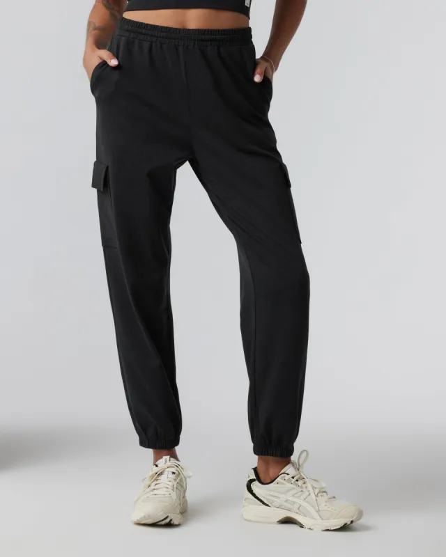 VUORI Boyfriend Cargo Jogger - BLACK HEATHER sold by Sun Diego Boardshops