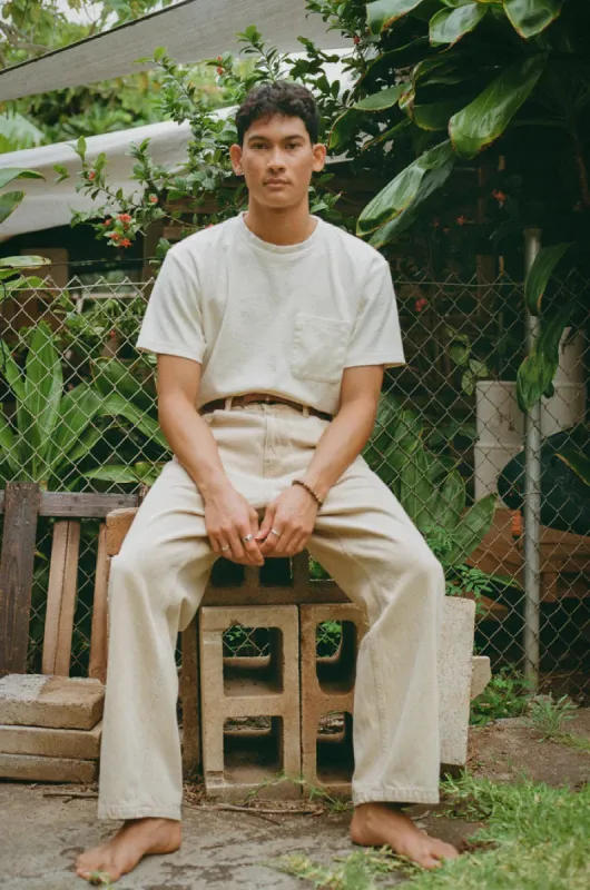 Rhythm Vintage Terry Ss T Shirt - NATURAL sold by Sun Diego Boardshops