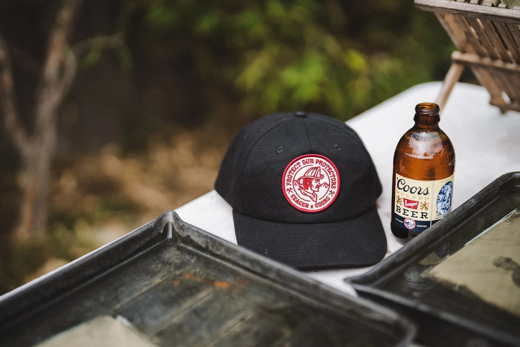 Seager x Coors Banquet Brave Snapback Black sold by Sun Diego Boardshops