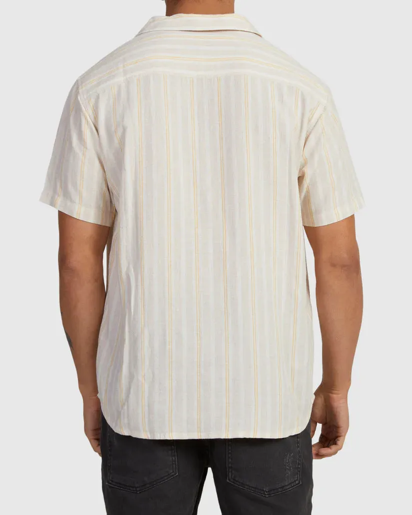RVCA BEAT STRIPE SHORT SLEEVE SHIRT - SAND sold by Sun Diego Boardshops product image thumbnail 2