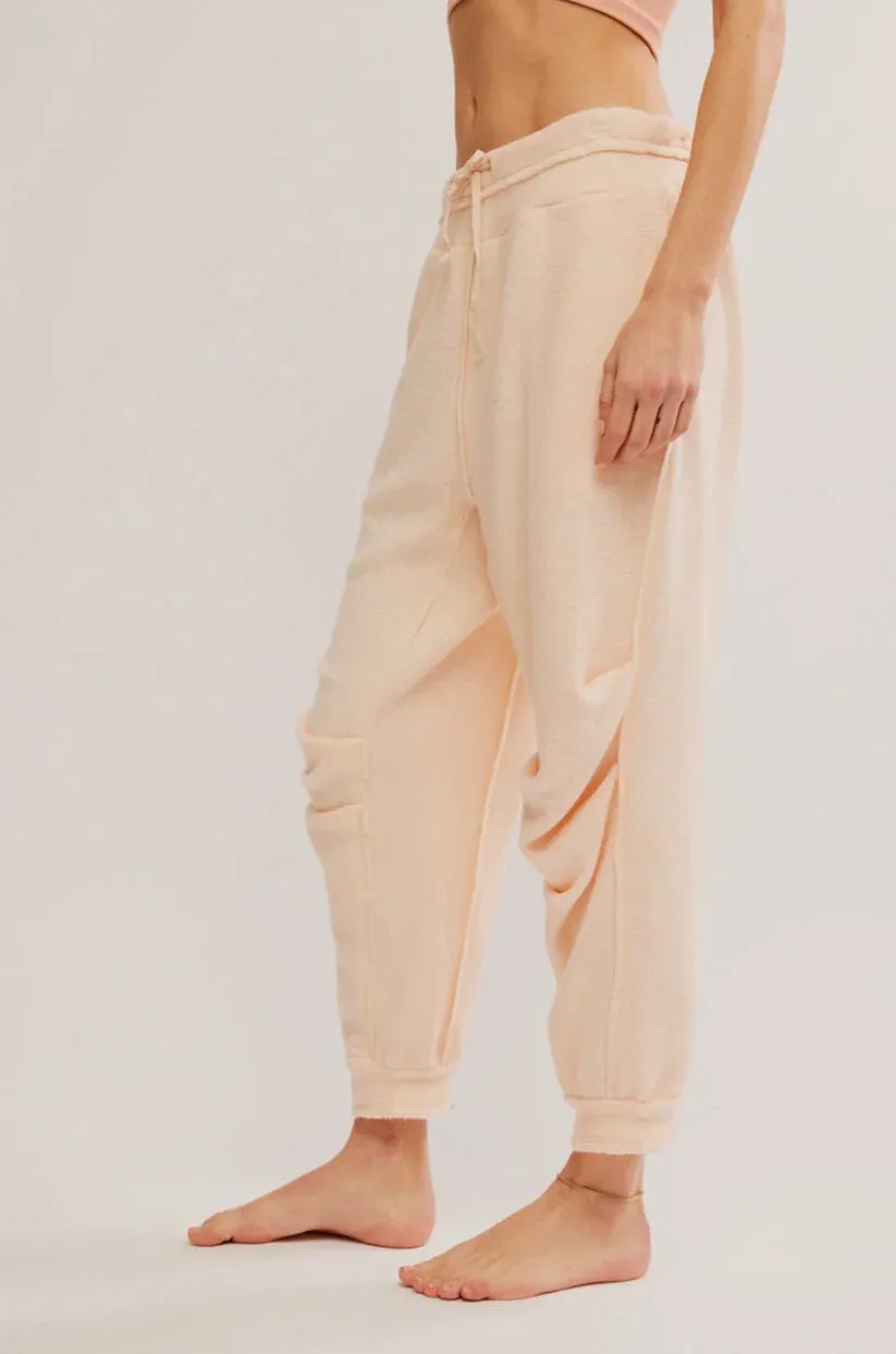 Free People Day Off Fleece Joggers - TENDER PEACH sold by Sun Diego Boardshops product image thumbnail 2