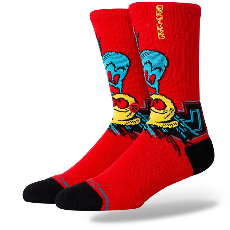Stance PAC MAN X CREW SOCKS - RED made by Stance
