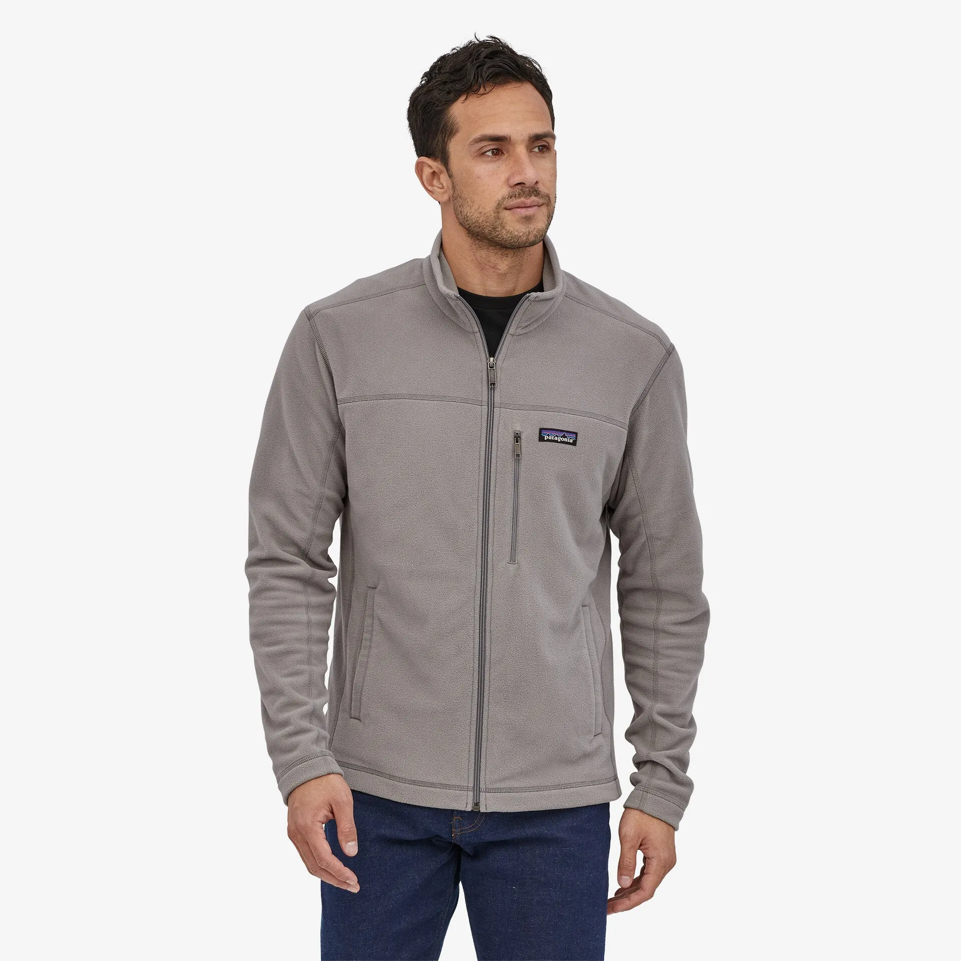 Patagonia Men's Micro D Fleece Jacket - Feather Grey sold by Sun Diego Boardshops