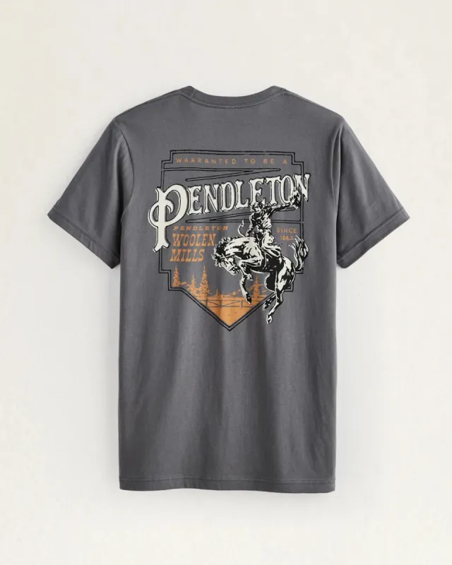 Pendleton MEN'S RODEO PLAQUE GRAPHIC TEE - ASPHALT/WHITE sold by Sun Diego Boardshops
