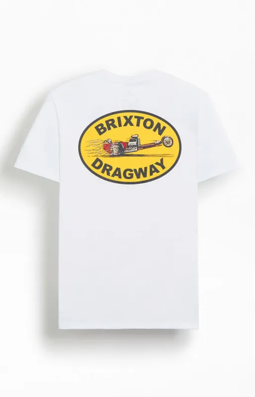 Brixton Dragway Tailored T-Shirt - WHITE sold by Sun Diego Boardshops