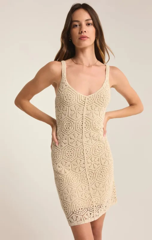 Z-Supply ALLURE CROCHET MINI DRESS - Natural sold by Sun Diego Boardshops