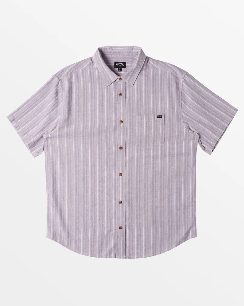 Billabong All Day Stripe Short Sleeve Woven Shirt - GREY VIOLET sold by Sun Diego Boardshops