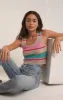 Z-SUPPLY SOL STRIPE SWEATER TANK - NATURAL sold by Sun Diego Boardshops