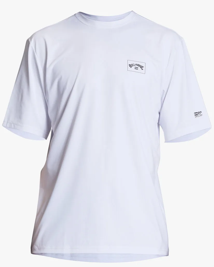 Billabong Arch Mesh Loose Fit Upf 50+ Short Sleeve Surf Tee - WHITE sold by Sun Diego Boardshops
