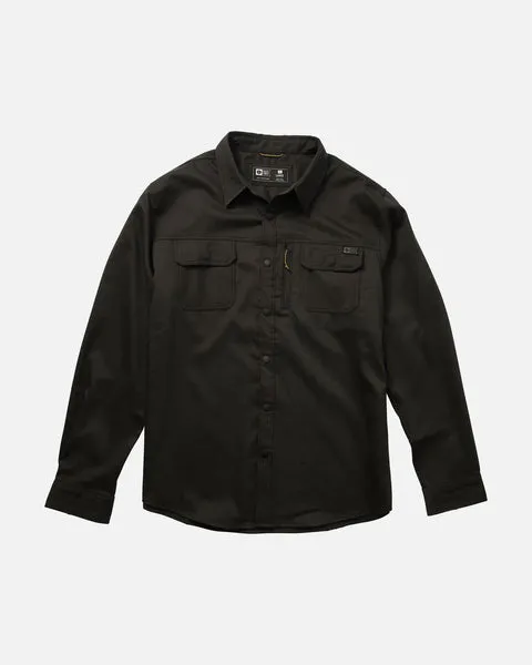 Salty Crew Fathom Tech Flannel - SOLID BLACK sold by Sun Diego Boardshops