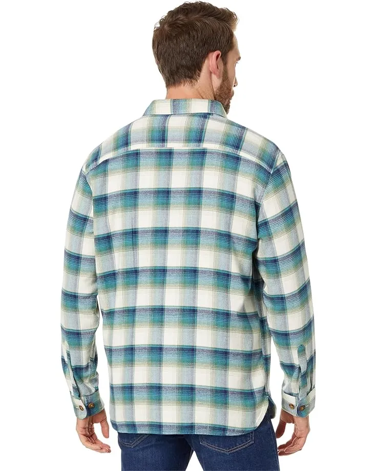 Pendleton MEN'S PLAID BURNSIDE DOUBLEBRUSHED FLANNEL SHIRT - CREAM/GREEN/BLUE PLAID sold by Sun Diego Boardshops product image thumbnail 2