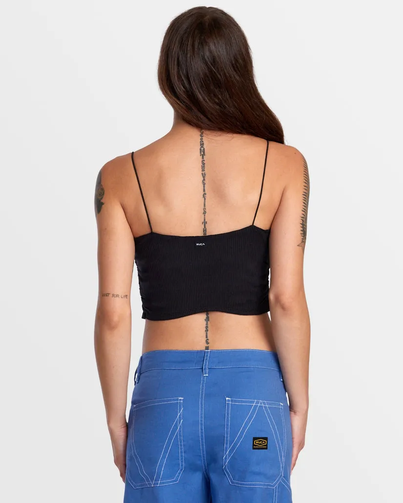 RVCA LEXI WIDE RIB FITTED TANK TOP - BLACK sold by Sun Diego Boardshops product image thumbnail 2
