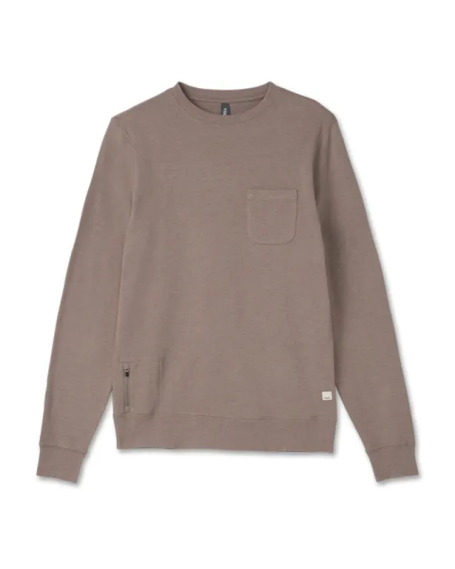 Vuori Jeffreys Pullover - Walnut Heather sold by Sun Diego Boardshops