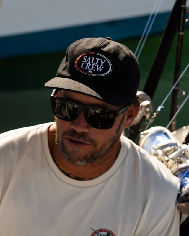 Salty Crew A-Frame 5 Panel Hat - BLACK sold by Sun Diego Boardshops