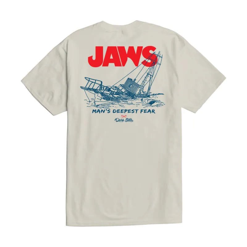 Dark Seas DEEPEST FEAR STOCK T-SHIRT - CREAM sold by Sun Diego Boardshops