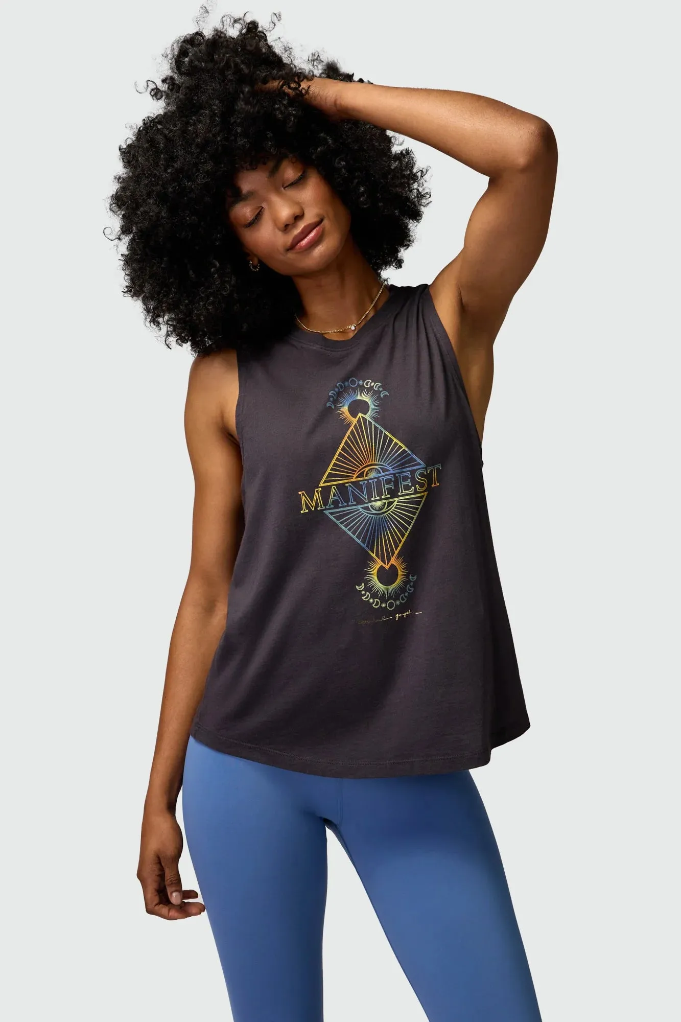 Spiritual Gangster Manifest Jade Muscle Tank - Vintage Black sold by Sun Diego Boardshops