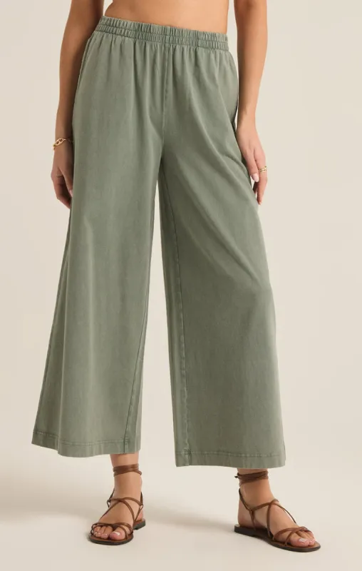 Z-Supply SCOUT COTTON JERSEY POCKET PANT - PALM GREEN sold by Sun Diego Boardshops