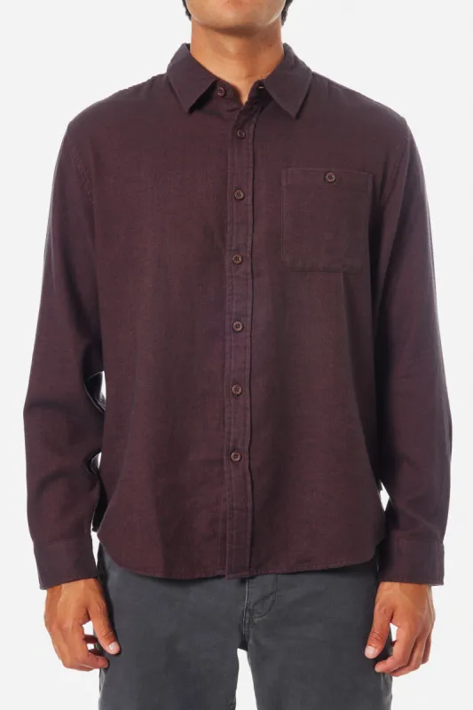 KATIN TWILLER FLANNEL - BURGUNDY sold by Sun Diego Boardshops