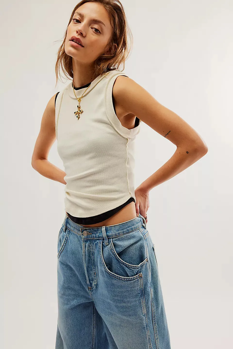 Free People We The Free Kate Tee - IVORY sold by Sun Diego Boardshops