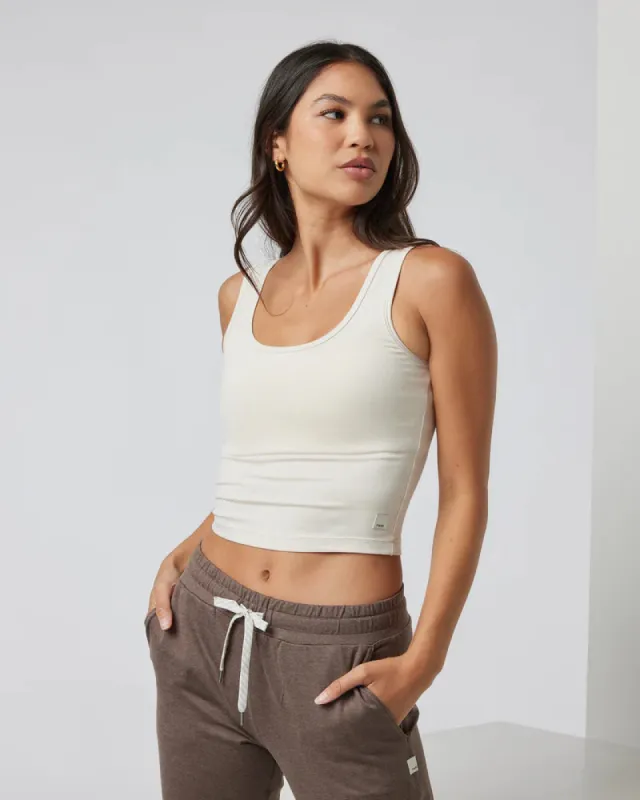 Vuori Halo Essential Tank - MILKWEED HEATHER made by Vuori