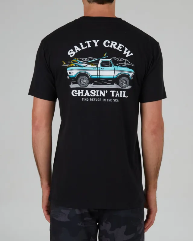 Salty Crew Off Road Black S/S Premium Tee - BLACK sold by Sun Diego Boardshops