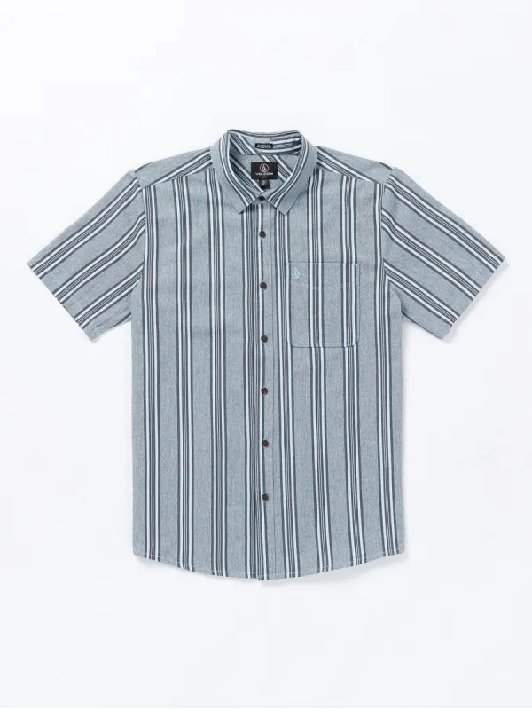 Volcom Newbar Stripe Short Sleeve Shirt - Celestial Blue sold by Sun Diego Boardshops