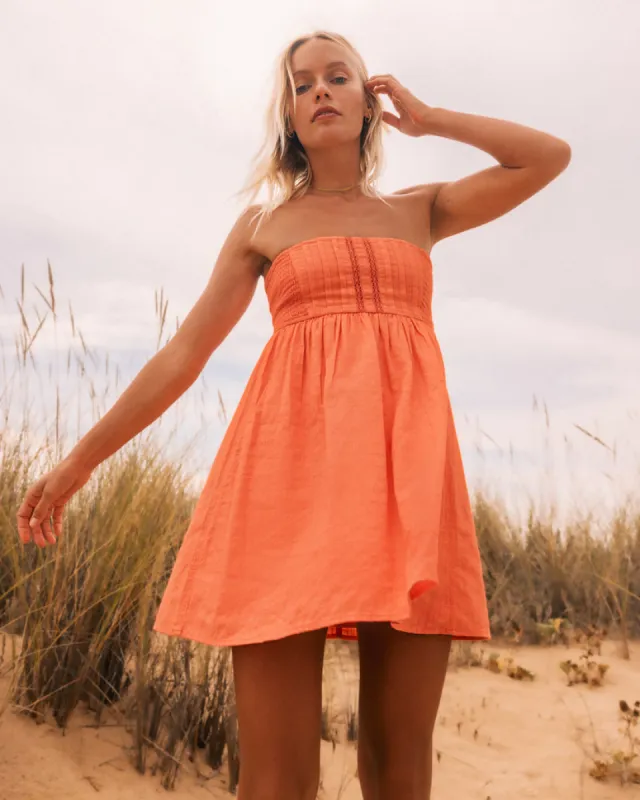 Billabong Summers End Mini Dress - SWEET PAPAYA sold by Sun Diego Boardshops