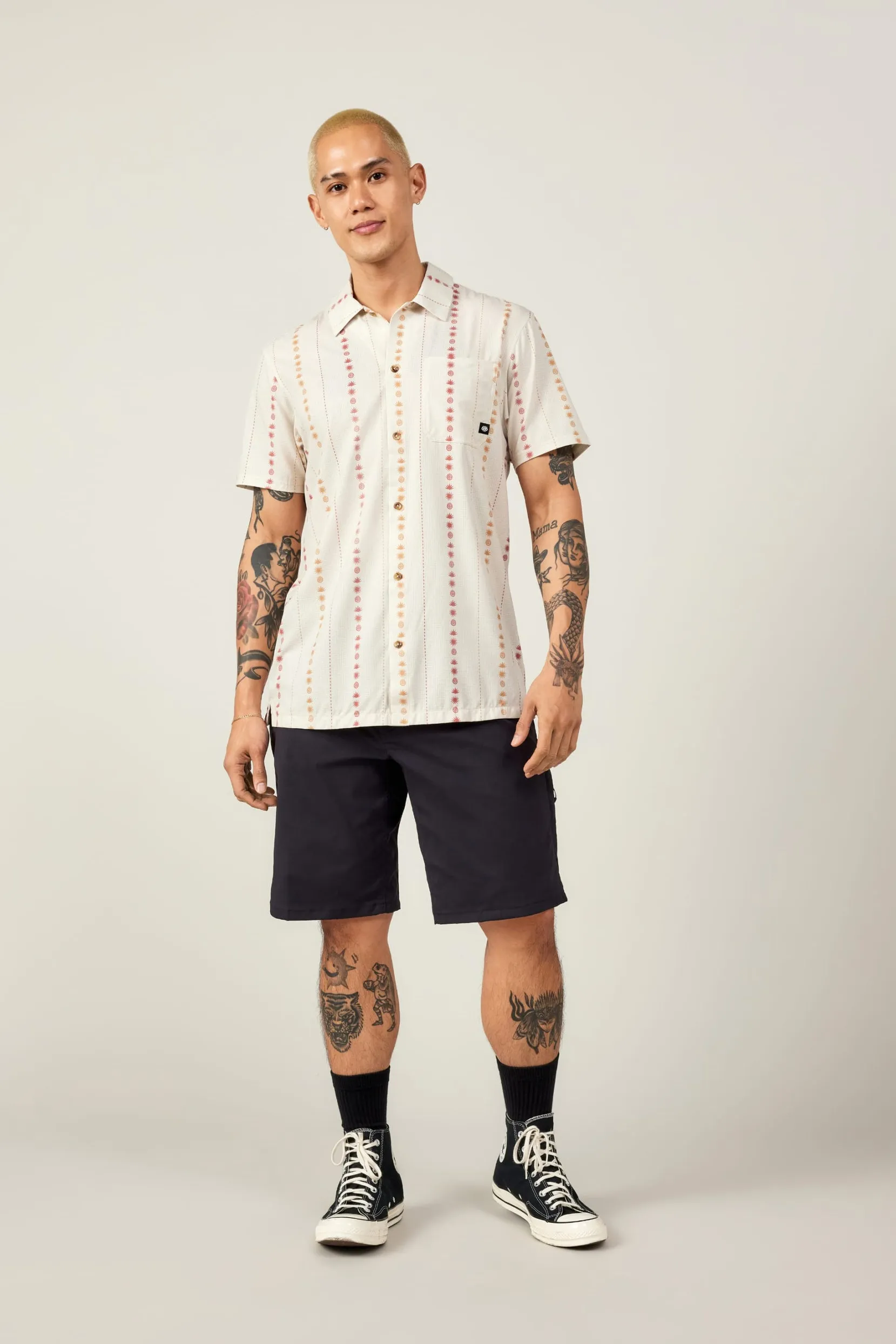 686
Nomad Perforated Button Down Shirt - Southwest Limestone sold by Sun Diego Boardshops product image thumbnail 2