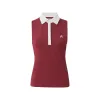 MALBON GOLF CLAUDIA SLEEVELESS POLO - PORT sold by Sun Diego Boardshops