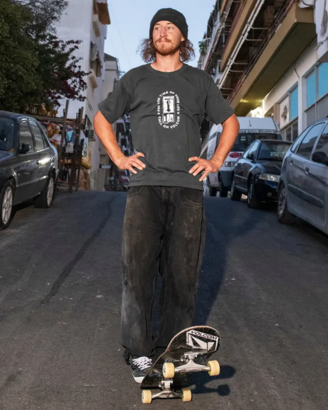 Volcom Time Of Your Life Short Sleeve Tee - STEALTH sold by Sun Diego Boardshops