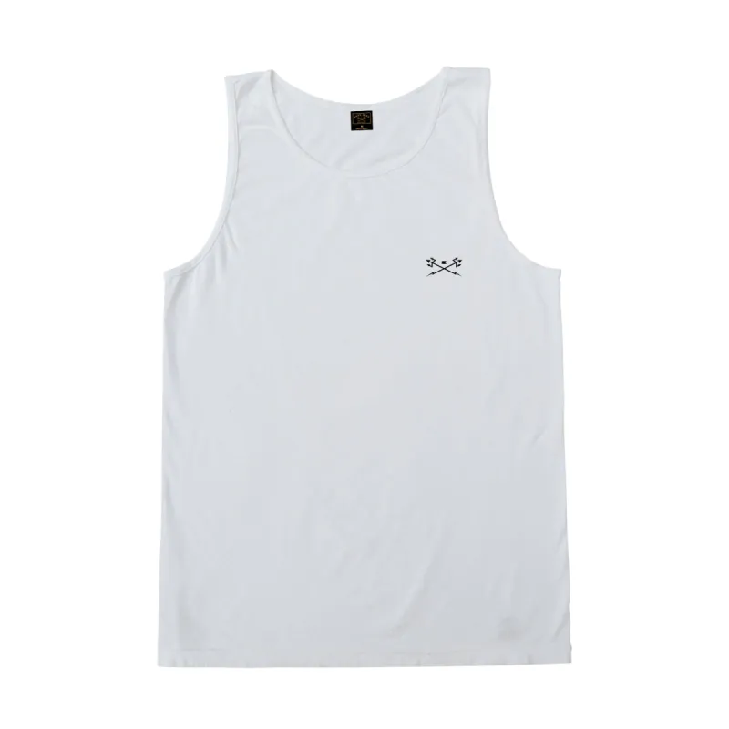 Dark Seas GO TO PIGMENT TANK TOP - WHITE sold by Sun Diego Boardshops