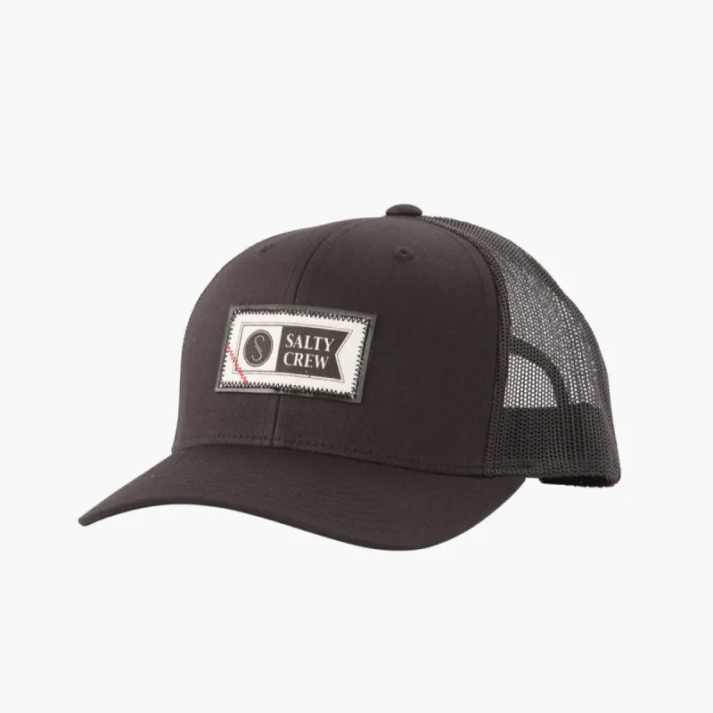 Salty Crew Topstitch Trucker - Black sold by Sun Diego Boardshops