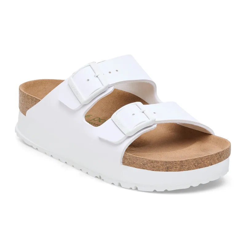 Birkenstock Arizona Flex Platform 
Birko-Flor - White sold by Sun Diego Boardshops