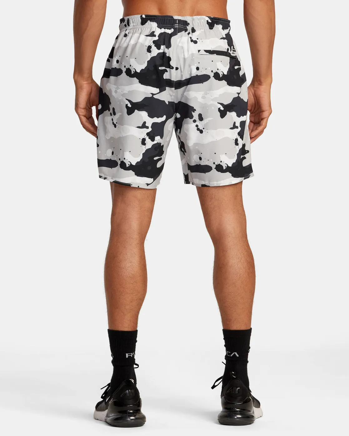 RVCA Stash Yogger Stretch 17 Shorts - BLACK/WHITE sold by Sun Diego Boardshops product image thumbnail 2