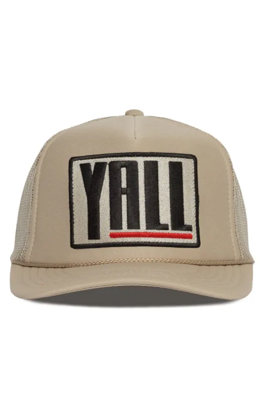 That Friday Feeling Yall Trucker Hat - TAN sold by Sun Diego Boardshops