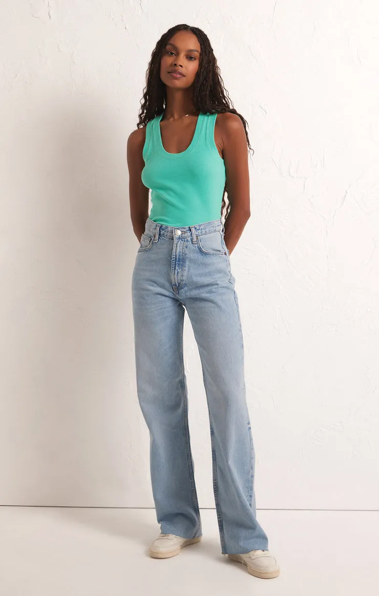 Z-SUPPLY SIRENA RIB TANK - CABANA GREEN sold by Sun Diego Boardshops product image thumbnail 5