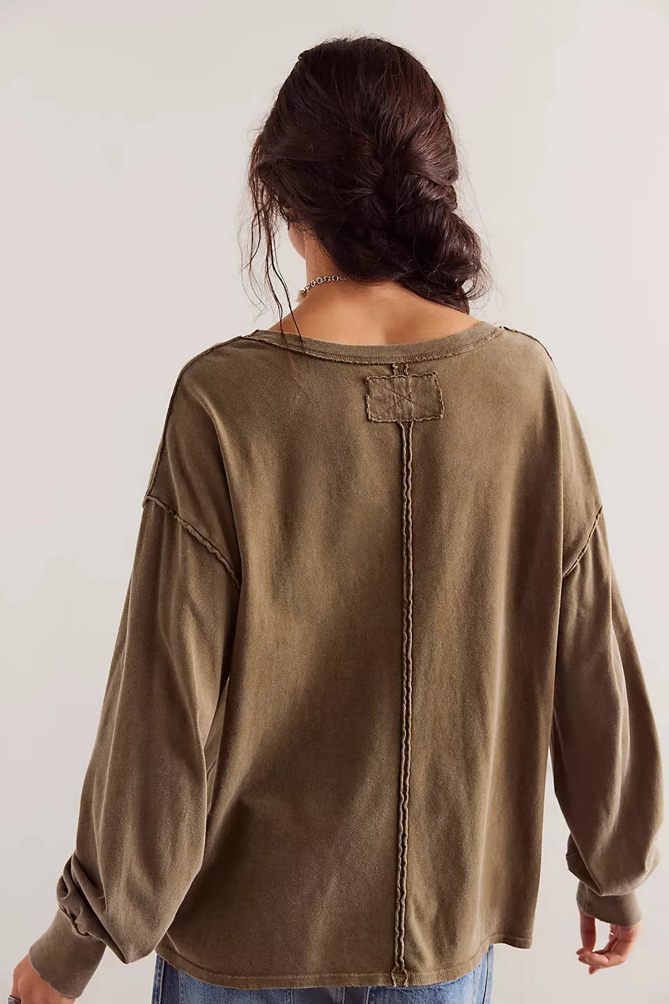 Free People We The Free Fade Into You Tee - MILITARY OLIVE sold by Sun Diego Boardshops product image thumbnail 2